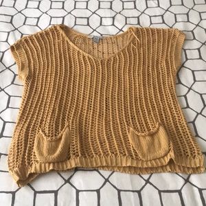 Yellow crocheted top